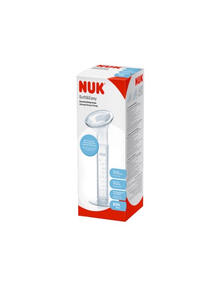 NUK Soft & Easy Manual Breast Pump Χειροκίνητο Θήλαστρο με Απαλό Μαξιλαράκι Σιλικόνης, 1 τεμάχιο