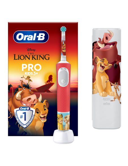 Oral-B Vitality Pro Kids 3+ Years The Lion King Ηλεκτρική Οδοντόβουρτσα για Παιδιά 3+ ετών & Θήκη Ταξιδιού