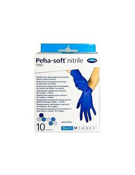 HARTMANN Peha Soft Nitrile Fino Γάντια Νιτριλίου Χωρίς Πούδρα Μπλε SMALL, 10 τεμάχια