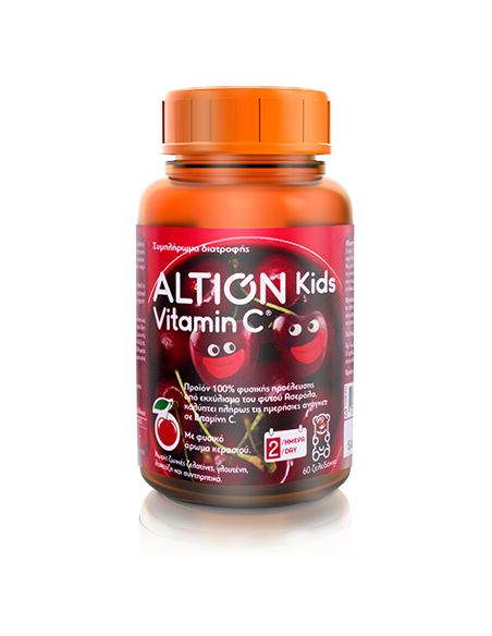 BIAN Altion Kids Vitamin C Συμπλήρωμα με Βιταμίνη C Φυσικής Προέλευσης για Παιδιά 3+ Ετών Γεύση Κεράσι, 60 ζελεδάκια