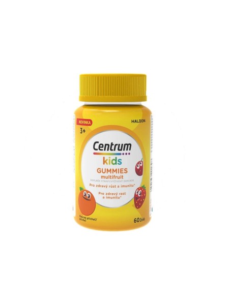 CENTRUM Kids Gummies Multifruit Ζελεδάκια με Φυσική Γεύση Φρούτων για την Υγιή Ανάπτυξη των Παιδιών 3+ Ετών, 60 τεμάχια