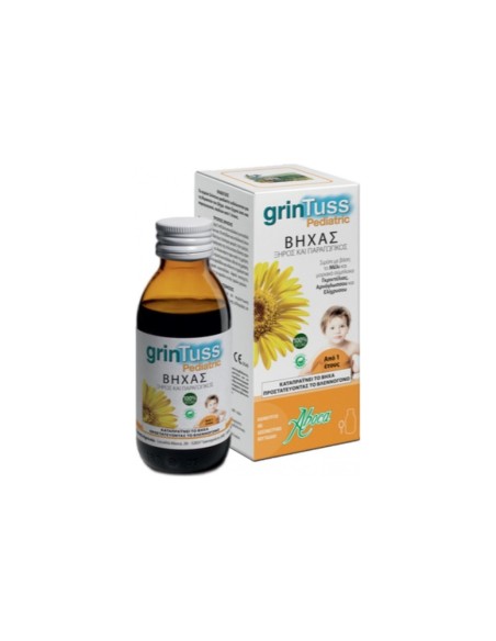 ABOCA Grintuss Pediatric Syrup Φυτικό Σιρόπι για Παιδιά για Ξηρό & Παραγωγικό Βήχα Χωρίς Γλουτένη, 180ml