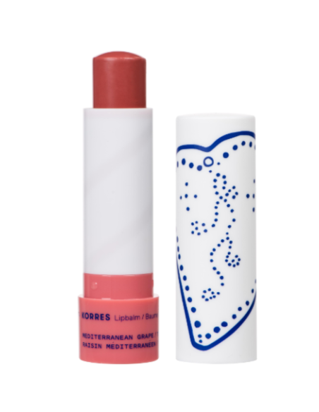 KORRES Lip Balm Mediterranean Grape Tinted Σταφύλι Lip Balm με Χρώμα για Ξηρά & Σκασμένα Χείλη, 4.5g