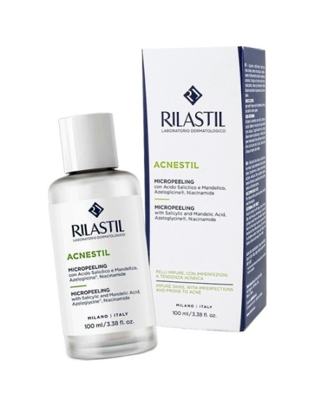 RILASTIL Acnestil Micropeeling Απολεπιστική Λοσιόν για Λιπαρή Επιδερμίδα με Ατέλειες & Τάση Ακμής, 100ml