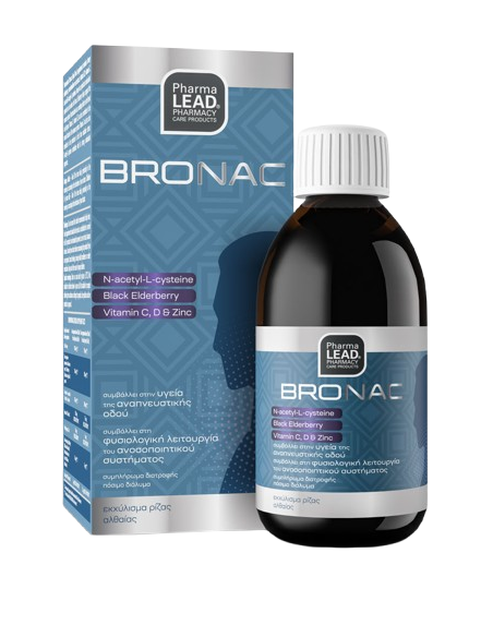 PHARMALEAD Bronac Syrup Σιρόπι για Δυνατό Ανοσοποιητικό με Σαμπούκο, N-ακετυλο-L-κυστεΐνη, Αλθαία, Βιτ. C, D & Ψευδάργυρο, 200ml