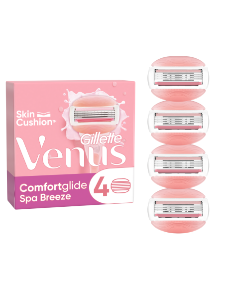 GILLETTE Venus ComfortGlide Spa Breeze Ανταλλακτικές Κεφαλές Γυναικείας Ξυριστικής Μηχανής, 1x4 τεμάχια