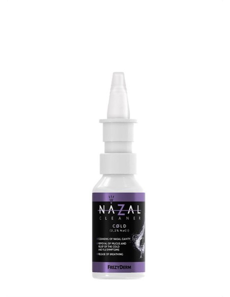 FREZYDERM Nazal Cleaner Cold (2,2%NaCl) Spray Θαλασσινού Νερού για Ανακούφιση Συμπτωμάτων Κρυολογήματος από 6+ Ετών, 30ml