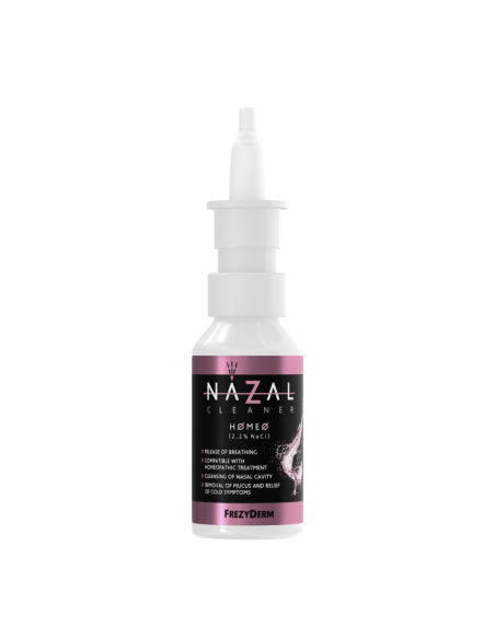 FREZYDERM Nazal Cleaner Homeo Spray Θαλασσινού Νερού για Ανακούφιση Συμπτωμάτων Κρυολογήματος από 3+ Ετών, 30ml