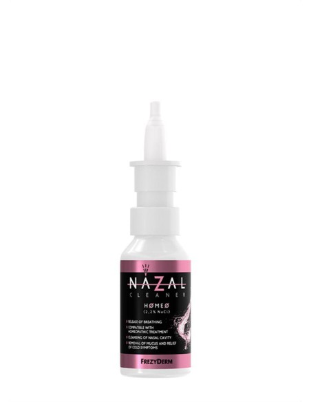 FREZYDERM Nazal Cleaner Homeo Spray Θαλασσινού Νερού για Ανακούφιση Συμπτωμάτων Κρυολογήματος από 3+ Ετών, 30ml