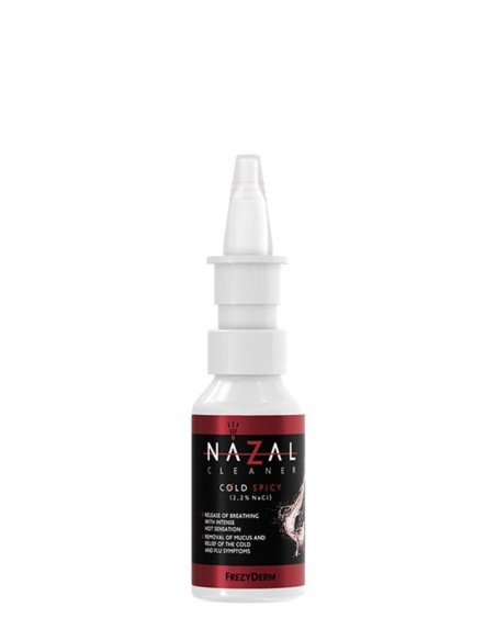 FREZYDERM Nazal Cleaner Cold Spicy Spray Θαλασσινού Νερού για Ανακούφιση Συμπτωμάτων Έντονου Κρυολογήματος από 12+ Ετών, 30ml