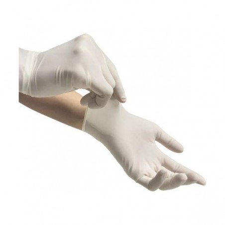 GMT Super Gloves Γάντια Latex μιας Χρήσης με Πούδρα Λευκό SMALL, 100 τεμάχια