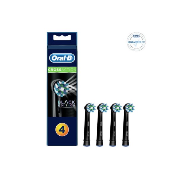 Oral-B CrossAction Βlack Ανταλλακτικές κεφαλές ηλεκτρικής οδοντόβουρτσας, 4 τεμάχια