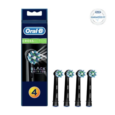 Oral-B CrossAction Βlack Ανταλλακτικές κεφαλές ηλεκτρικής οδοντόβουρτσας, 4 τεμάχια