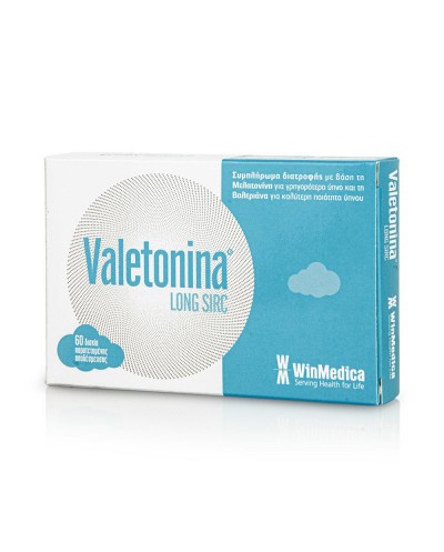 WINMEDICA Valetonina Long Sirc με Μελατονίνη & Βαλεριάνα για Γρηγορότερο & Καλύτερο Ύπνο, 60 δισκία