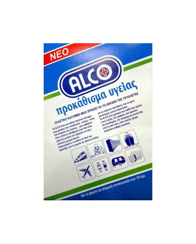 ALCO Πλαστικό Κάλυμμα μιας χρήσης για τη λεκάνη της τουαλέτας, 10 τεμάχια