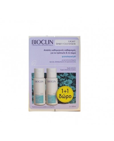 EPSILON HEALTH 1+1 ΔΩΡΟ Bioclin Light Daily Cleanser Απαλό Καθαριστικό Προσώπου & Σώματος, 2x300ml