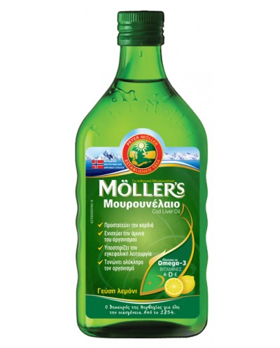 MOLLERS Υγρό Μουρουνέλαιο (Cod Liver Oil) Γεύση Λεμόνι,...