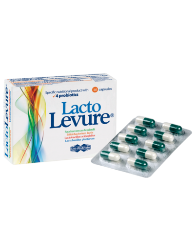 UNI-PHARMA Lacto Levure 4 Probiotics Συμπλήρωμα διατροφής με 4 Προβιοτικά, 10 κάψουλες