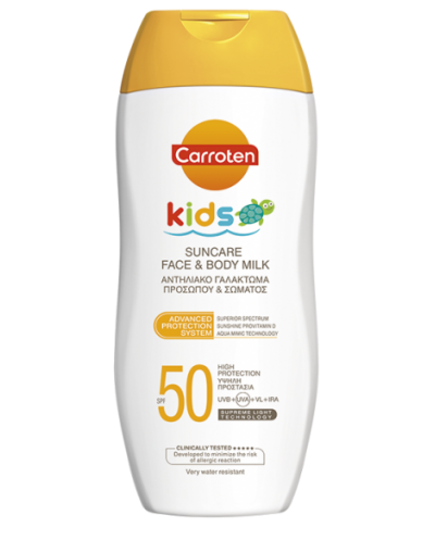 CARROTEN Kids Suncare Face & Body Milk SPF50 Αντηλιακό...