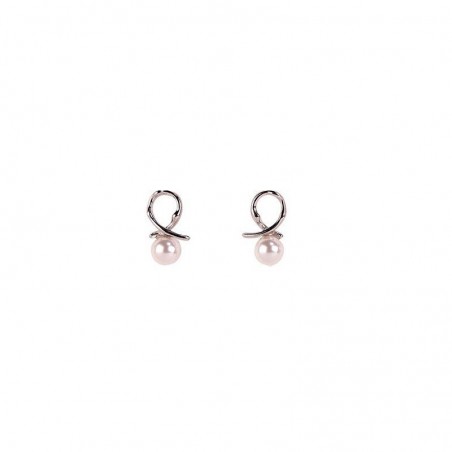 MEDISEI Dalee Earrings 5410 White Pearl Υποαλλεργικά Σκουλαρίκια από Ασήμι 925 με Ρόδιο Κρεμαστά με Λευκή Πέρλα, 1 ζευγάρι