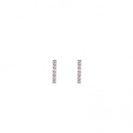 MEDISEI Dalee Earrings 5411 Rhodium Crystals Υποαλλεργικά Σκουλαρίκια από Ασήμι 925 Μπάρα με Κρυστάλλους Ζιργκόν, 1 ζευγάρι