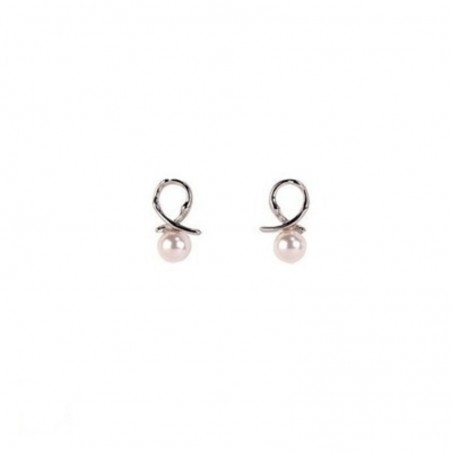 MEDISEI Dalee Earrings 5410 White Pearl Υποαλλεργικά Σκουλαρίκια από Ασήμι 925 με Ρόδιο Κρεμαστά με Λευκή Πέρλα, 1 ζευγάρι