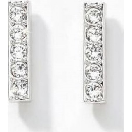 MEDISEI Dalee Earrings 5411 Rhodium Crystals Υποαλλεργικά Σκουλαρίκια από Ασήμι 925 Μπάρα με Κρυστάλλους Ζιργκόν, 1 ζευγάρι