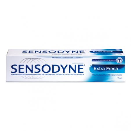 GSK Sensodyne Extra Fresh Gel Οδοντόκρεμα για 24ωρη Ανακούφιση των Ευαίσθητων Δοντιών με Γεύση Μέντας, 75ml