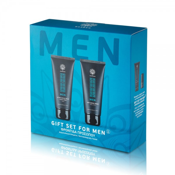 GARDEN Men Gift Set After Shave Balm Aloe Vera,...