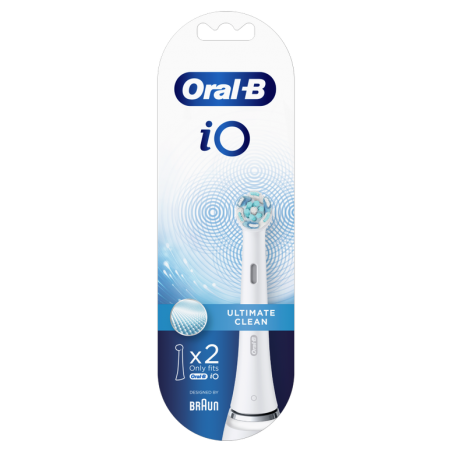 ORAL-B iO Ultimate Clean White Ανταλλακτικές Κεφαλές Ηλεκτρικής Οδοντόβουρτσας, 2 τεμάχια