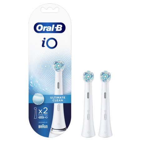 ORAL-B iO Ultimate Clean White Ανταλλακτικές Κεφαλές Ηλεκτρικής Οδοντόβουρτσας, 2 τεμάχια