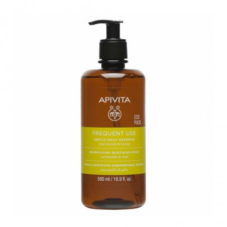APIVITA EcoPack Frequent Use Gentle Daily Shampoo Σαμπουάν Καθημερινής Χρήσης με Χαμομήλι & Μέλι, 500ml