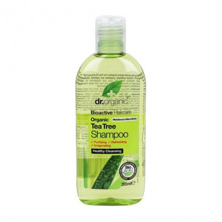 Dr. Organic Organic Tea Tree Shampoo Καταπραϋντικό & Ενυδατικό Σαμπουάν με Βιολογικό Τεϊόδεντρο & Αλόη, 265ml