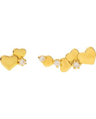 MEDISEI Dalee Earrings 5427 Gold Plated Love Hearts...