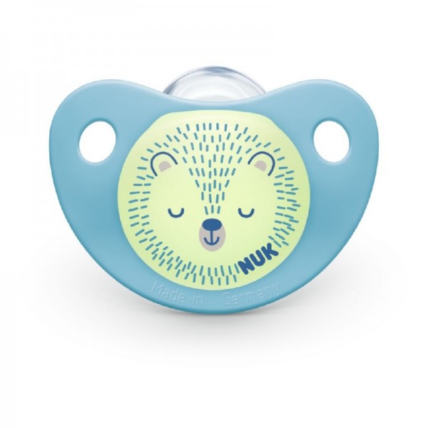 NUK Trendline Night Blue Bear Πιπίλα Σιλικόνης...