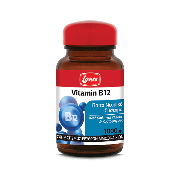 LANES Vitamin B12 1000μg Βιταμίνη Β12, 30...