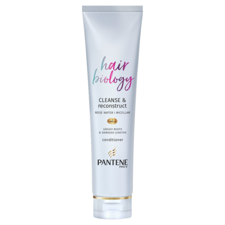 PANTENE PRO-V Hair Biology Cleanse & Reconstruct Conditioner Μαλακτική κρέμα για Λιπαρές Ρίζες & Επανόρθωση Μαλλιών, 160ml