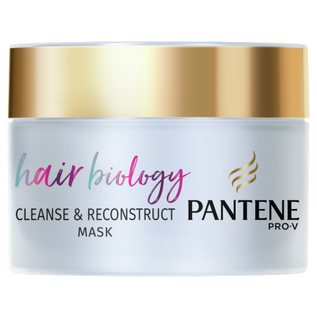 PANTENE PRO-V Hair Biology Cleanse & Reconstruct Mask Μάσκα Μαλλιών για Λιπαρές Ρίζες & Επανόρθωση, 160ml