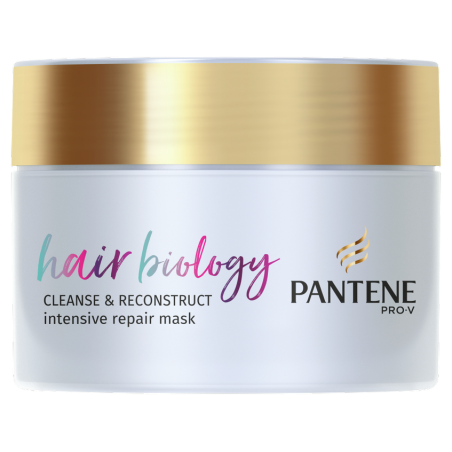 PANTENE PRO-V Hair Biology Cleanse & Reconstruct Mask Μάσκα Μαλλιών για Λιπαρές Ρίζες & Επανόρθωση, 160ml