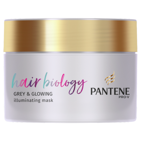 PANTENE PRO-V Hair Biology Grey & Glowing Mask Μάσκα Μαλλιών για Λευκά & Γκρίζα Μαλλιά, 160ml