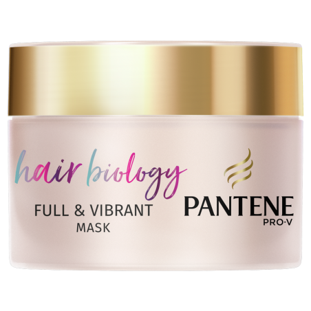 PANTENE PRO-V Hair Biology Full & Vibrant Mask Μάσκα Μαλλιών για Λεπτά ή με Αραίωση & Βαμμένα Μαλλιά, 160ml