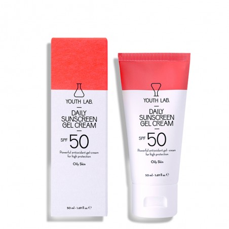 YOUTH LAB Daily Sunscreen Gel Cream SPF50 Oily Skin Αντηλιακό Κρεμοτζέλ Προσώπου με Χρώμα&Ματ Αποτέλεσμα για Λιπαρό δέρμα, 50ml