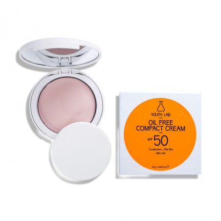 YOUTH LAB Oil Free Compact Cream SPF50 Combination/Oily Skin Light Color Αντηλιακό Ματ Compact Makeup Ανοιχτή Απόχρωση, 10g